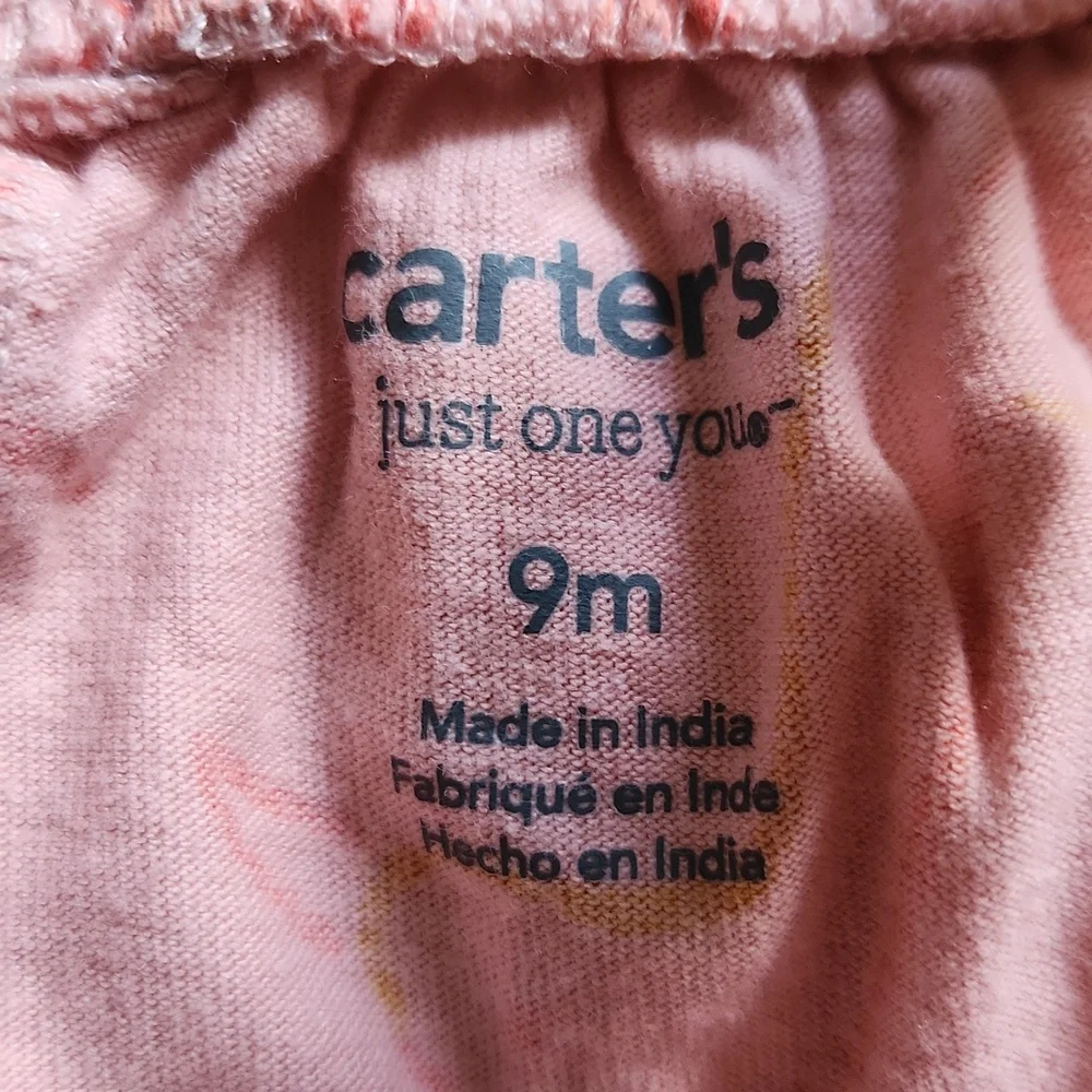 Carter's Baby girl romper 9 months peach orange color